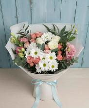 Букет цветов из:  Розы, Лизиантусы и Хризантемы в Березовке Воронежской области