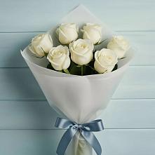 Букет 7 Белых роз Эдлесс Лав #REPLACE_PRED# Березовке Воронежской области