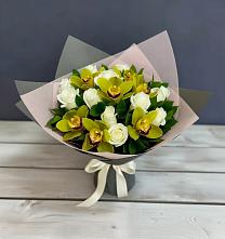 Букет цветов из:  Орхидеи и Розы в Березовке Воронежской области