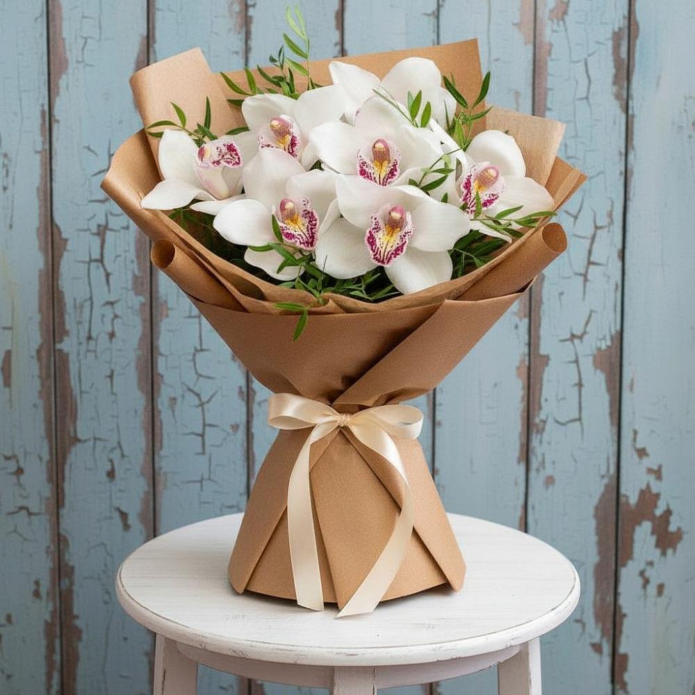 Букет цветов из: Орхидеи и Розы в Березовке Воронежской области