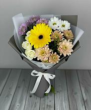Букет цветов из:  Розы, Герберы и Хризантемы в Березовке Воронежской области