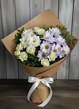Букет цветов из:  Хризантемы и Розы в Березовке Воронежской области