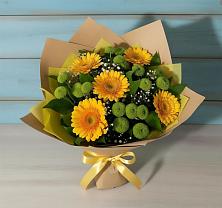 Букет цветов из:  Герберы и Хризантемы #REPLACE_PRED# Березовке Воронежской области