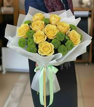 Букет цветов из:  Хризантемы и Розы в Березовке Воронежской области