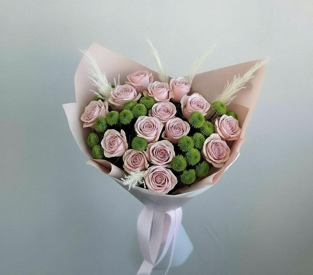 Букет цветов из: Розы и Хризантемы в Березовке Воронежской области