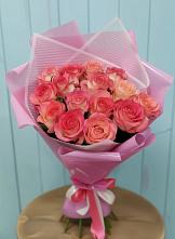 Букет 15 Розовых роз Равель в Березовке Воронежской области