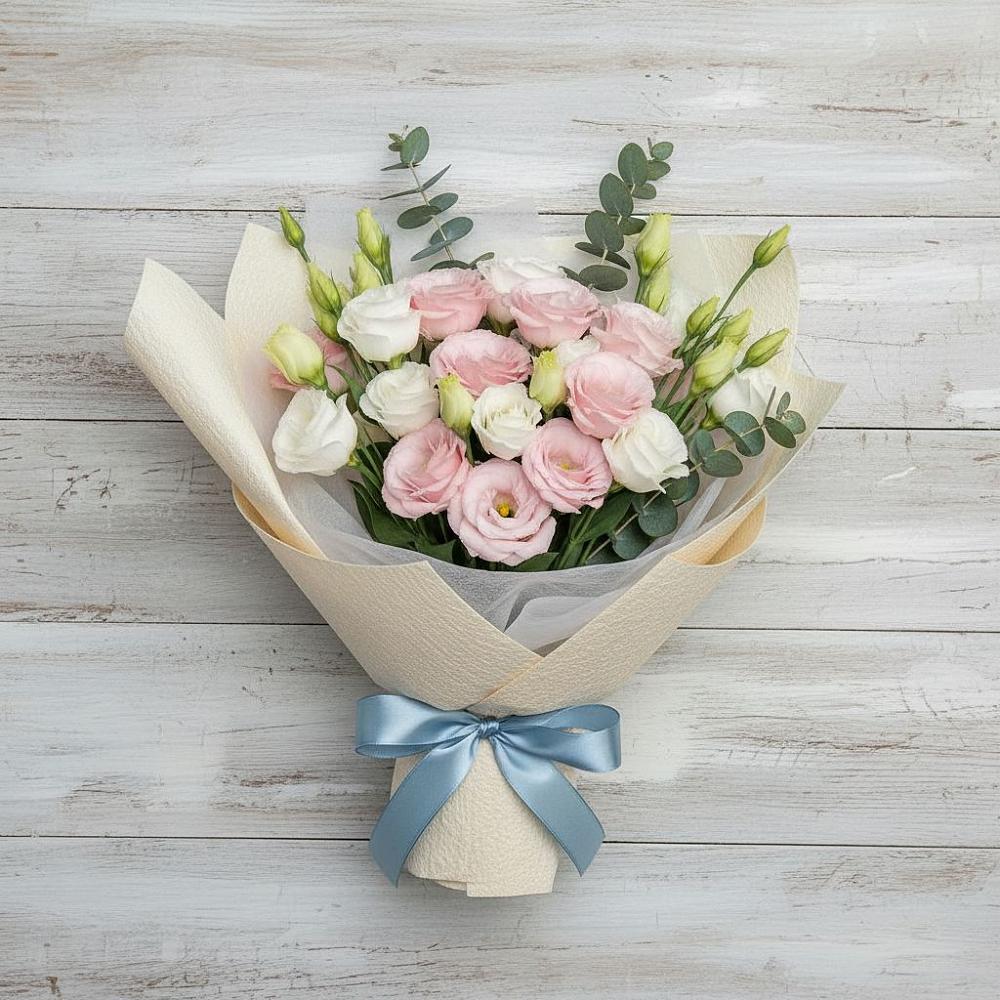 Букет цветов из: Лизиантусы в Березовке Воронежской области